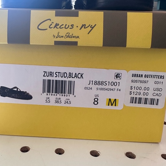 Circus NY By Sam Edelman Zuri Stud Ballet Flat Size 8 New In Box - Picture 11 of 12